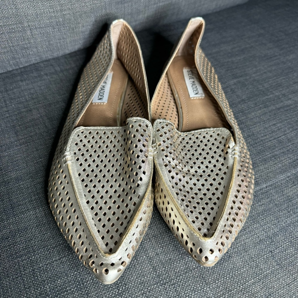 Steve Madden Feather P Pointed Toe Mesh Leather F… - image 3